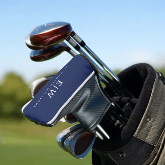 Elegantes Berufliches Monogramm Minimalistisch Golf Headcover