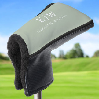 Elegantes Berufliches Monogramm Minimalistisch Golf Headcover