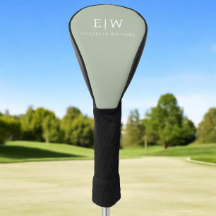 Elegantes Berufliches Monogramm Minimalistisch Golf Headcover