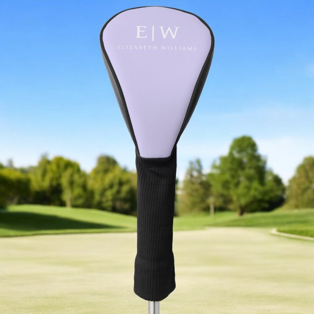 Elegantes Berufliches Monogramm Minimalistisch Golf Headcover (Von Creator hochgeladen)
