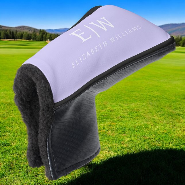 Elegantes Berufliches Monogramm Minimalistisch Golf Headcover (Von Creator hochgeladen)