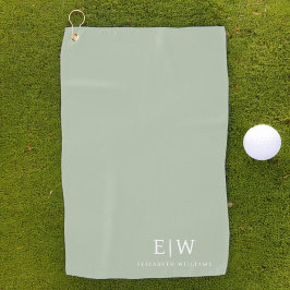 Elegantes Berufliches Monogramm Minimalistisch Golfhandtuch