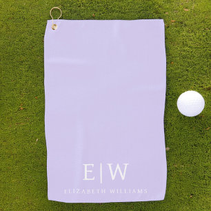 Elegantes Berufliches Monogramm Minimalistisch Golfhandtuch