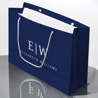 Elegantes Berufliches Monogramm Minimalistisch Große Geschenktüte