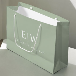 Elegantes Berufliches Monogramm Minimalistisch Große Geschenktüte