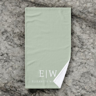 Elegantes Berufliches Monogramm Minimalistisch Handtuch