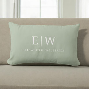 Elegantes Berufliches Monogramm Minimalistisch Lendenkissen
