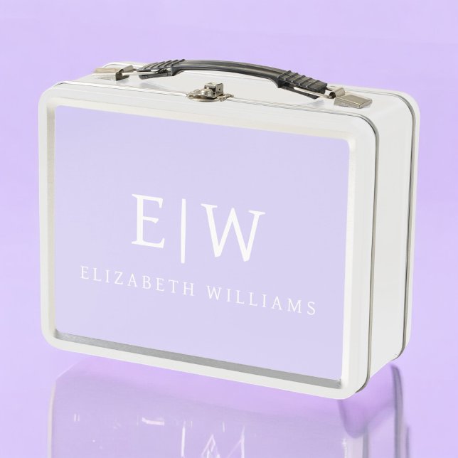 Elegantes Berufliches Monogramm Minimalistisch Metall Brotdose (Von Creator hochgeladen)