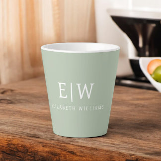 Elegantes Berufliches Monogramm Minimalistisch Milchtasse