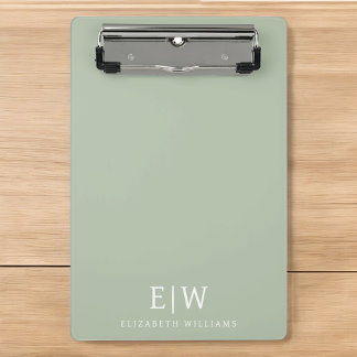 Elegantes Berufliches Monogramm Minimalistisch Mini Klemmbrett