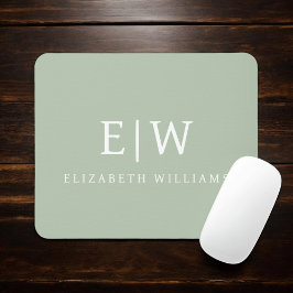 Elegantes Berufliches Monogramm Minimalistisch Mousepad