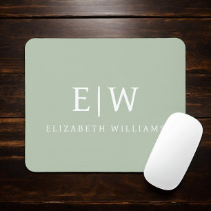 Elegantes Berufliches Monogramm Minimalistisch Mousepad