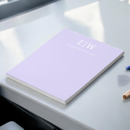 Elegantes Berufliches Monogramm Minimalistisch Notizblock