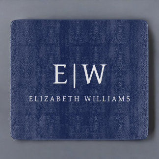 Elegantes Berufliches Monogramm Minimalistisch Schneidebrett