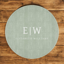 Elegantes Berufliches Monogramm Minimalistisch Schneidebrett