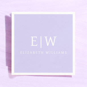 Elegantes Berufliches Monogramm Minimalistisch Serviette