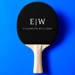 Elegantes Berufliches Monogramm Minimalistisch Tischtennis Schläger
