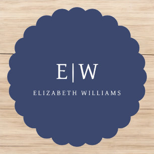 Elegantes Berufliches Monogramm Minimalistisch Untersetzer