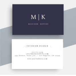 Elegantes Berufliches Monogramm Minimalistisch Visitenkarte