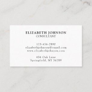 Elegantes Berufliches Schwarz-Weiß-Firmenlogo Visitenkarte