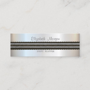 Elegantes Berufliches Stilmittel Modernes Silber Mini Visitenkarte