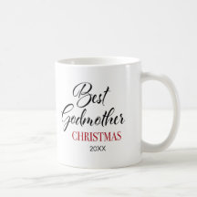 Elegantes Best Godmutter Weihnachten Foto Kaffee T