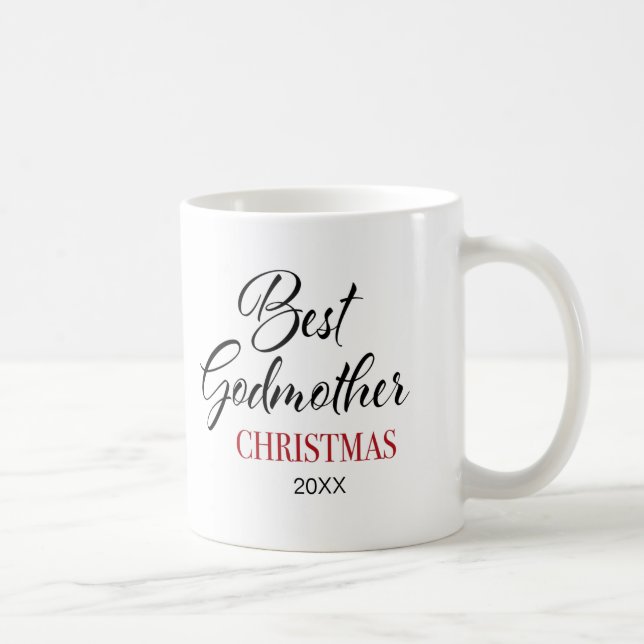 Elegantes Best Godmutter Weihnachten Foto Kaffee T Kaffeetasse (Rechts)