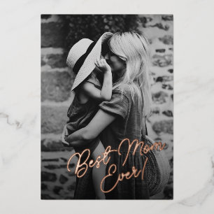Elegantes Best Mama je bearbeitbares Text-Foto Folien Feiertagskarte