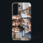 Elegantes Best Vater-je-Script-Foto Samsung Galaxy Hülle<br><div class="desc">Eleganter Best Vater je Script Foto Samsung Galaxy S22  Case.</div>