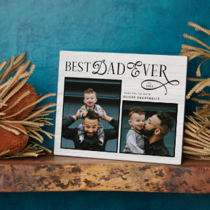 Elegantes Bestes Papa Allerwarten Vatertag Foto Fotoplatte