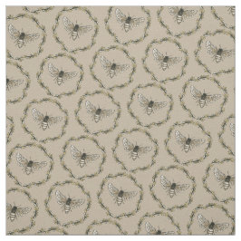 Elegantes Bienen-Muster-TAN-Baumwollgewebe Stoff