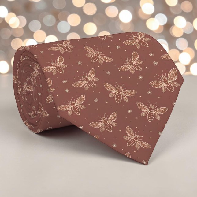 Elegantes Bienenmuster-Halstuch nach Maß Krawatte (Von Creator hochgeladen)