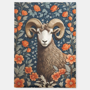 Elegantes Big Horn Sheep William Morris Inspiriert Magnet