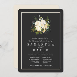 Elegantes Bio Hochzeitsessen Probe Einladung