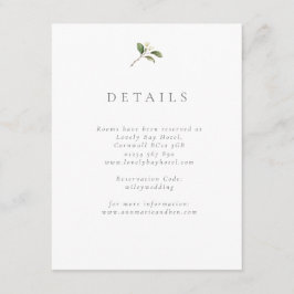 Elegantes Birnblossom Hochzeitsportrait Begleitkarte