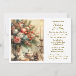 Elegantes Birthday Tea Party Einladung