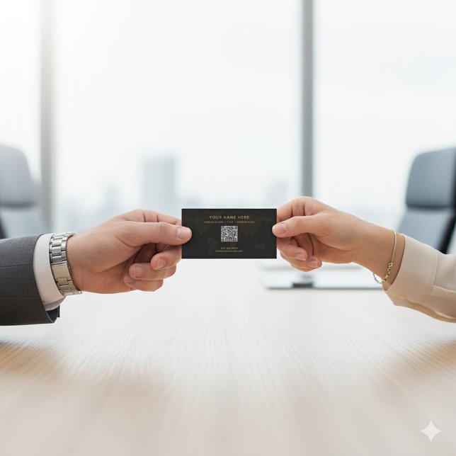 Elegantes Black and Gold Luxe Beruflich Visitenkarte (Von Creator hochgeladen)