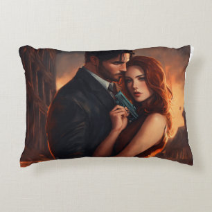 Elegantes Black Crow-Familienwappen - Wings Spread Dekokissen