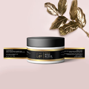 Elegantes Black & Gold 4 OZ 120ml Cosmetic Jar Lab