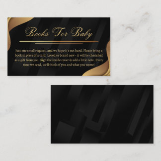 Elegantes Black & Gold Baby Shower Buy Begleitkarte