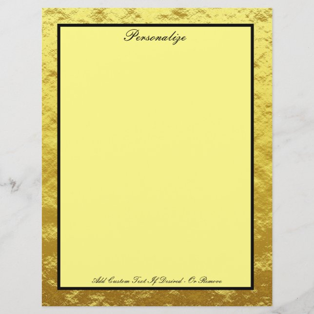 Elegantes Black & Gold Beruflich Personalize (Vorderseite)