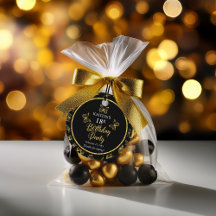 Elegantes Black Gold Butterflies 40. Geburtstag Pa
