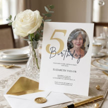 Elegantes Black Gold Custom Foto 50. Geburtstag