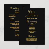 Elegantes Black Gold Glitzer Brooch Wedding Progra
