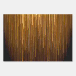 Elegantes Black & Gold Jubiläum Geschenkpapier Set