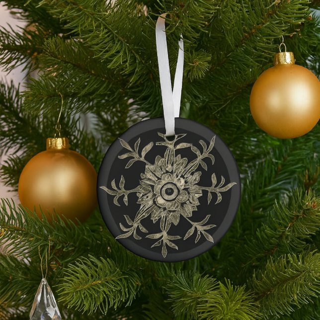 Elegantes Black & Gold Kristallschmuck Weihnachten Ornament Aus Glas (Von Creator hochgeladen)