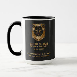 Elegantes Black Gold Lion Luxe Business Logo Tasse