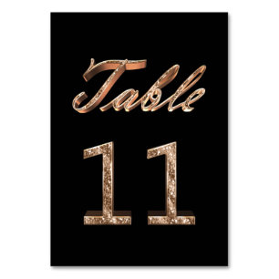 Elegantes Black Gold Party Tischnummer 11