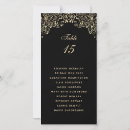 Elegantes Black Gold Seating Chart