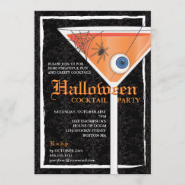 Elegantes Black Lace Halloween Cocktail Party Einladung